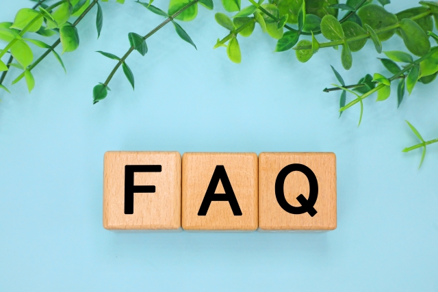 ブロックで「FAQ」と書かれたイラスト